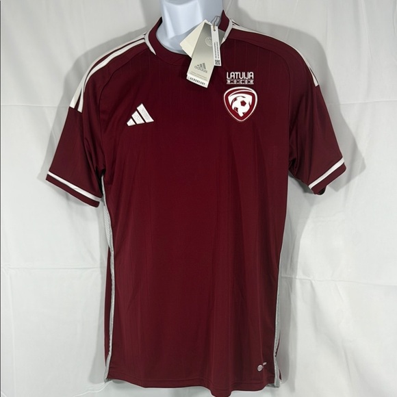 adidas Other - Lativija Adidas Maroon Men's Jersey Size Medium